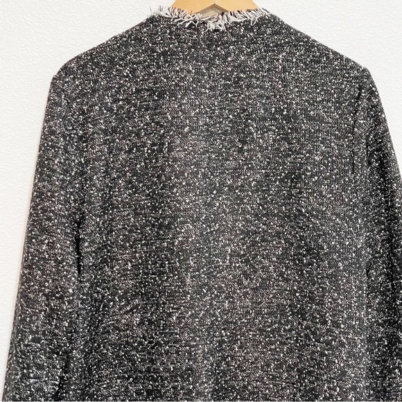 Lane Bryant Woman Black White Open Front Jacket Size 18/20 - Picture 5 of 10